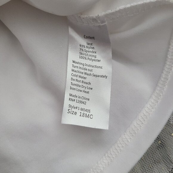 btween Baby girl Floral Lace & Tulle Holiday Party Dress Size 18M - Picture 7 of 8